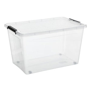 Кутия за съхранение 5five Clip'n Box, Прозрачна, 60 л