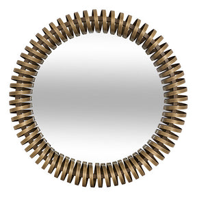 Огледало atmosphera Barrel, Кръгло, Златен метал, Ø61 cm