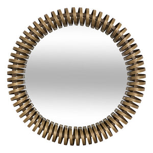 Огледало atmosphera Barrel, Кръгло, Златен метал, Ø61 cm