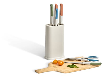 Colors knife block with 5 knives and scissors