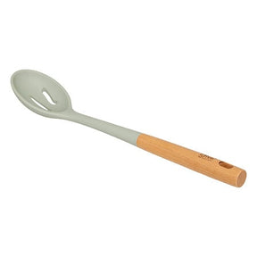 Решетъчна лъжица 5five Horizon, Дърво и силикон, Зелена, 34 cm