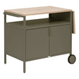 Trolley Ironia extendable steel wood effect and laurel
