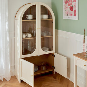 Atmosphera Bloomy MDF vitrinszekrény négy ajtóval, 180 cm