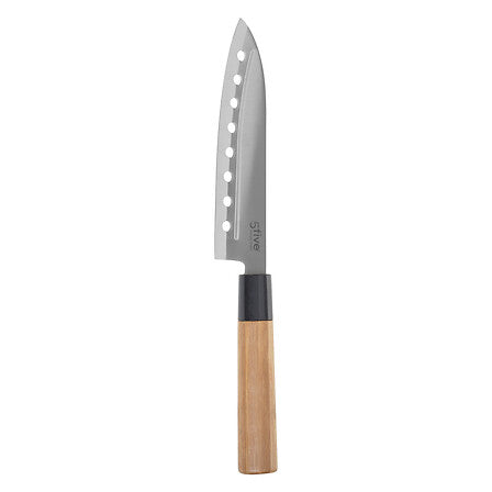 Нож Сантоку 5five Black Bambou, Неръждаема стомана и бамбук, 30.3 cm