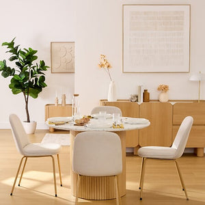Трапезна маса atmosphera Homelya, Мраморен ефект, 110 cm, MDF