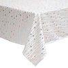 Velvet tablecloth with star pattern 140 x 240 cm, silver