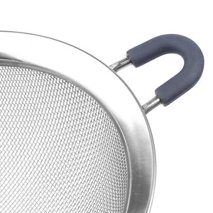 Цедка 5five Essentiels, Неръждаема стомана и силикон, 20 cm, Сива