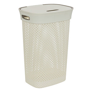Кош за пране 5five, Полипропилен, 60L, Бял