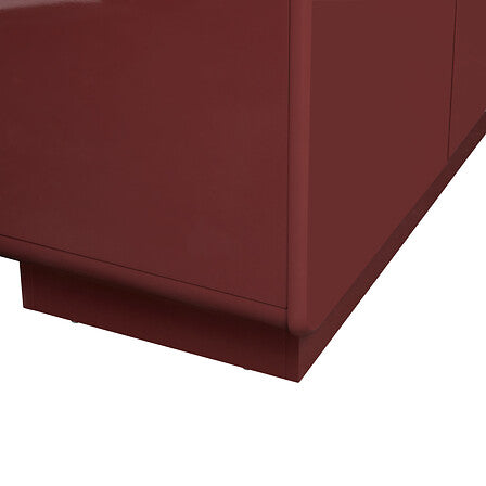 atmosphera Douglas Gloss bordó MDF komód két ajtóval, 80 cm