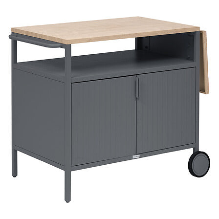 Trolley Ironia extendable steel wood effect and graphite