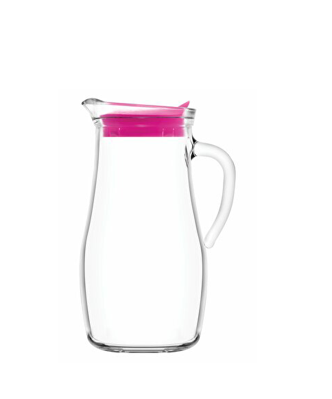 Üvegkancsó LAV Misket, 1800 ml, Rózsaszín fedél