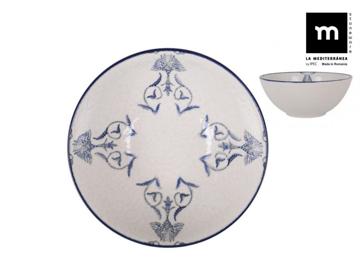Mélytál LA MEDITERRANEA Rosetta, 16 cm, porcelán