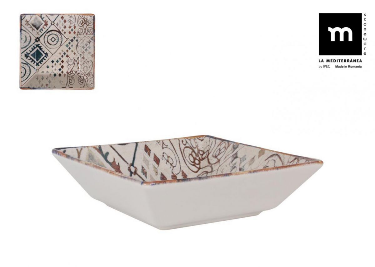 Mélytál LA MEDITERRANEA Grecia, 18×18 cm, porcelán