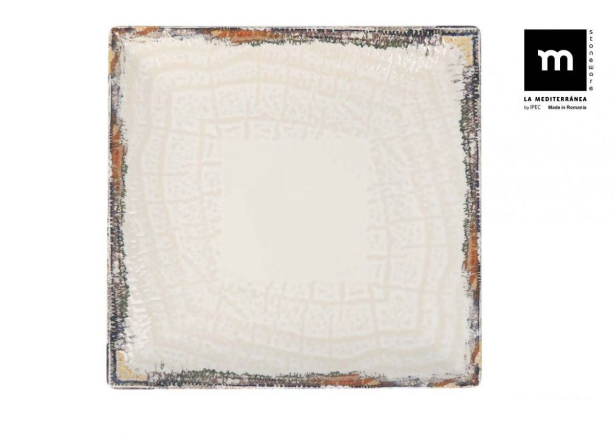 Lapostányér LA MEDITERRANEA Albus, 24×24 cm, porcelán