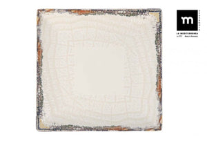 Lapostányér LA MEDITERRANEA Albus, 24×24 cm, porcelán