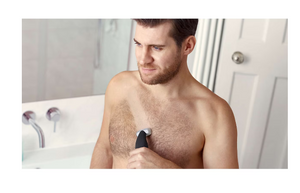 Testszőrtrimmer Philips BG5020/15, Akkumulátoros üzem 60 percig, Töltés 1 óra alatt, Hátfeltét
