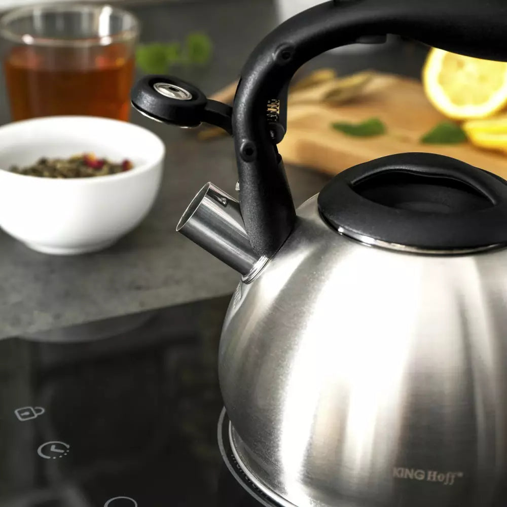 Sípoló teáskanna szűrővel KingHoff 1633, 1,2 L