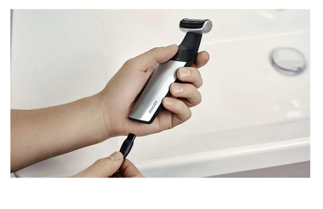 Testszőrtrimmer Philips BG5020/15, Akkumulátoros üzem 60 percig, Töltés 1 óra alatt, Hátfeltét