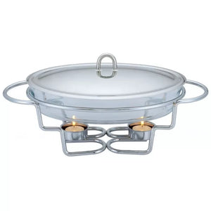 Съд за топло сервиране Kinghoff 1411, 3L, Стъкло, Инокс