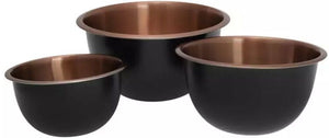 Комплект дълбоки купи Klausberg 7394, 5L, 3L, 1.6L, Полирани, Инокс/меден