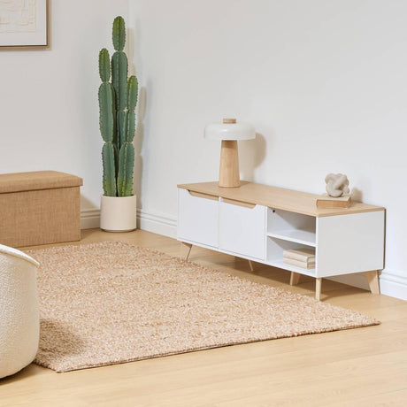 ТВ шкаф 5five Luma, MDF, Бял, 120 cm — изглед 10