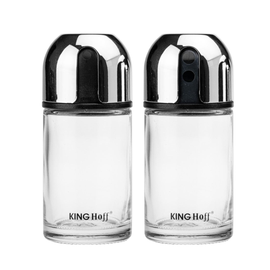 Комплект 2 съда за сол и черен пипер  KingHoff 1644 11.2x5.8x12.7 см, Капацитет 100 грама