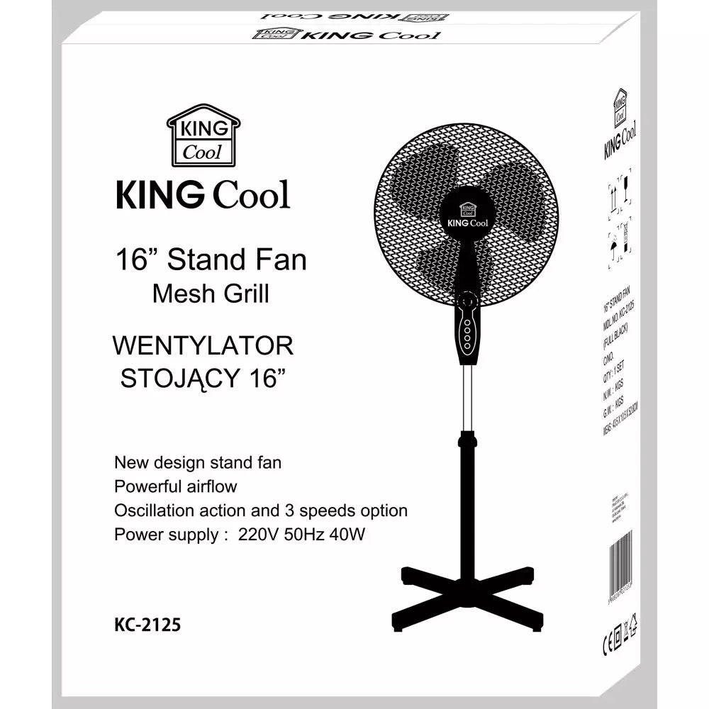 KingHoff 2125 ventilátor, 40 W, 3 fokozat